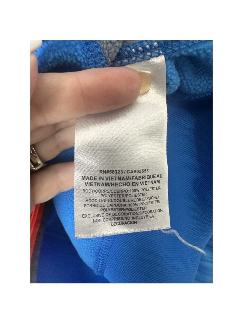 Nike Therma Fit Zip Front Hooded Sweatshirt Youth XL Blue Athleisure Sporty - Picture 9 of 9